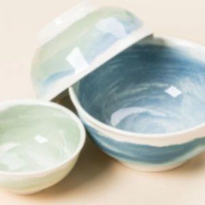 BNIB Oceania BONE CHINA Nesting Bowls from LA